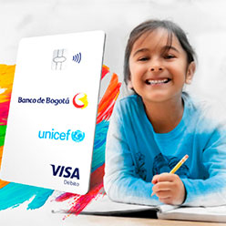 Tarjeta débito UNICEF - Banco de Bogotá